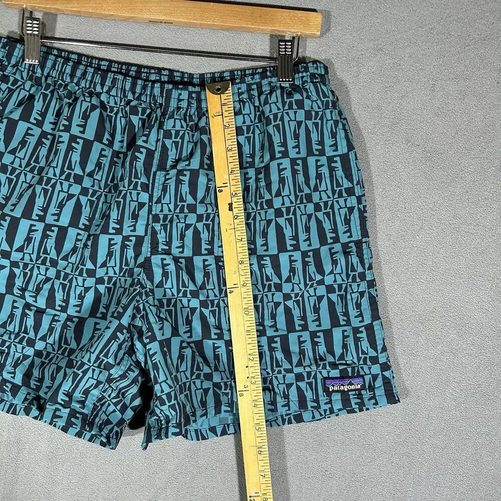 Patagonia Swim Baggies Shorts Trunks Men's Medium Blue Aztec Lined 4.5